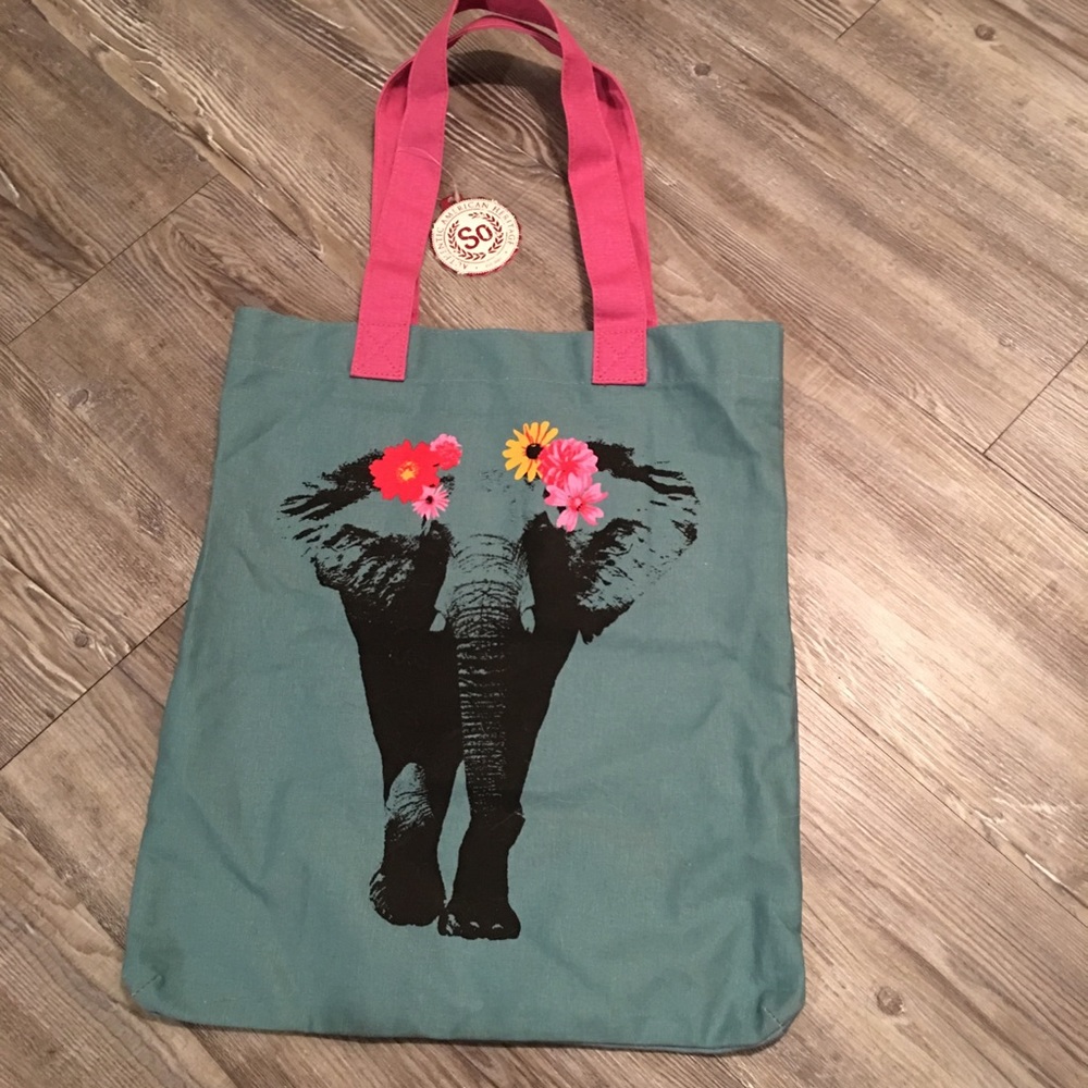 NWT Elephant Tote Bag